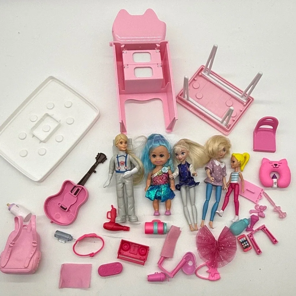 Mattel Barbie Chelsea Doll mixed brand Lot Dolls Furniture Accessories toy lot.